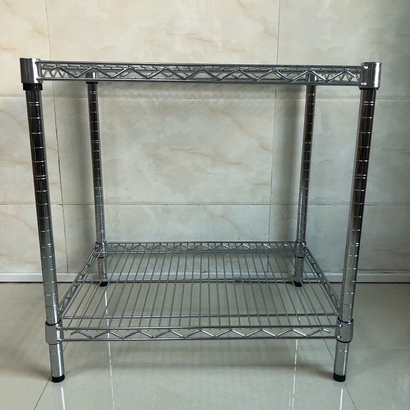 不锈钢仓库货架镀铬防静电物料架家用线网置物架带轮可移动展示架