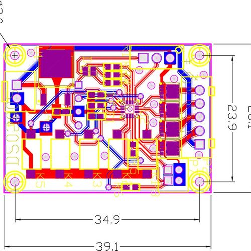 12V  2相5线/4相5线步进电机驱动控制一体板 35BYJ-46