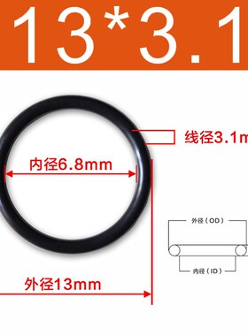 三元乙丙橡胶O型密封圈大全外径10-400粗细3.1mm现货UEPDM密封件