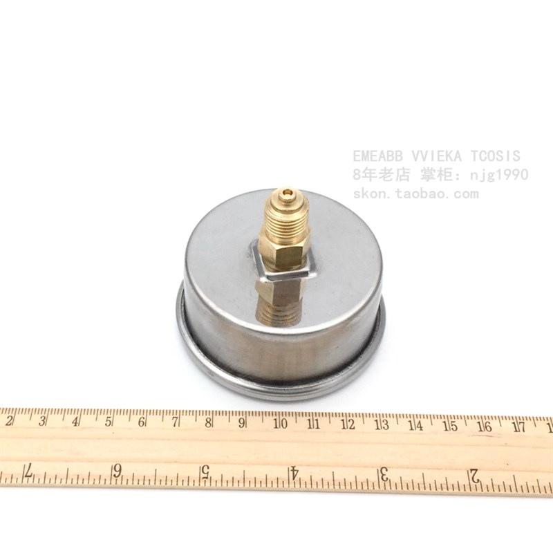 EN837-1压力表0-25bar不锈钢外壳油压表350psi液压表轴向G1/4螺纹