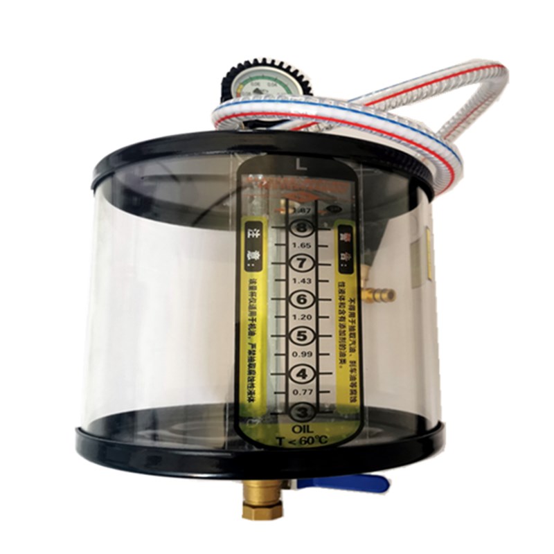 气动抽接油机量杯透明油杯抽油量杯管阀门开关真空表汽修汽车工具