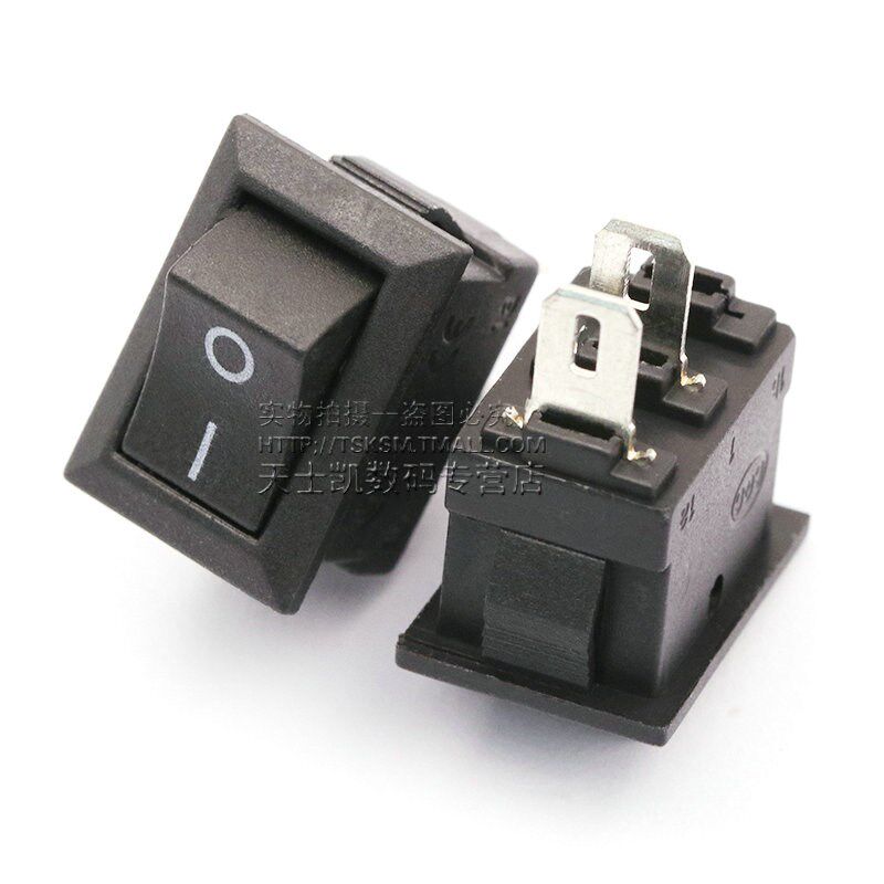 船型开关 KCD11-101 小型仪表仪器 翘板 电源按钮 二档2脚 (5个)