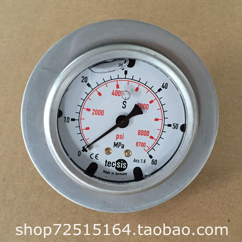 德国TECSIS泰科思.震雄海天注塑机配件耐震压力表0-60MPa面板式