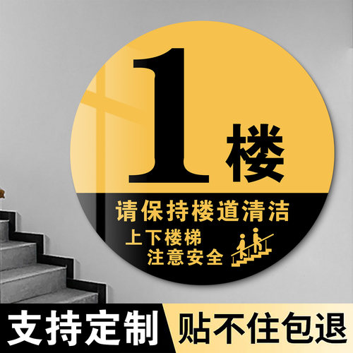 【强粘加厚】楼层标识牌