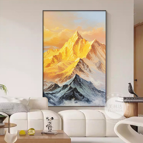 日照金山客厅装饰画轻奢大气挂画