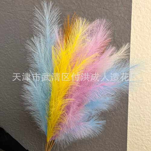 仿真蔡国强新年芦苇假羽毛粉黛潘帕斯草婚庆小红书同款烟花装置