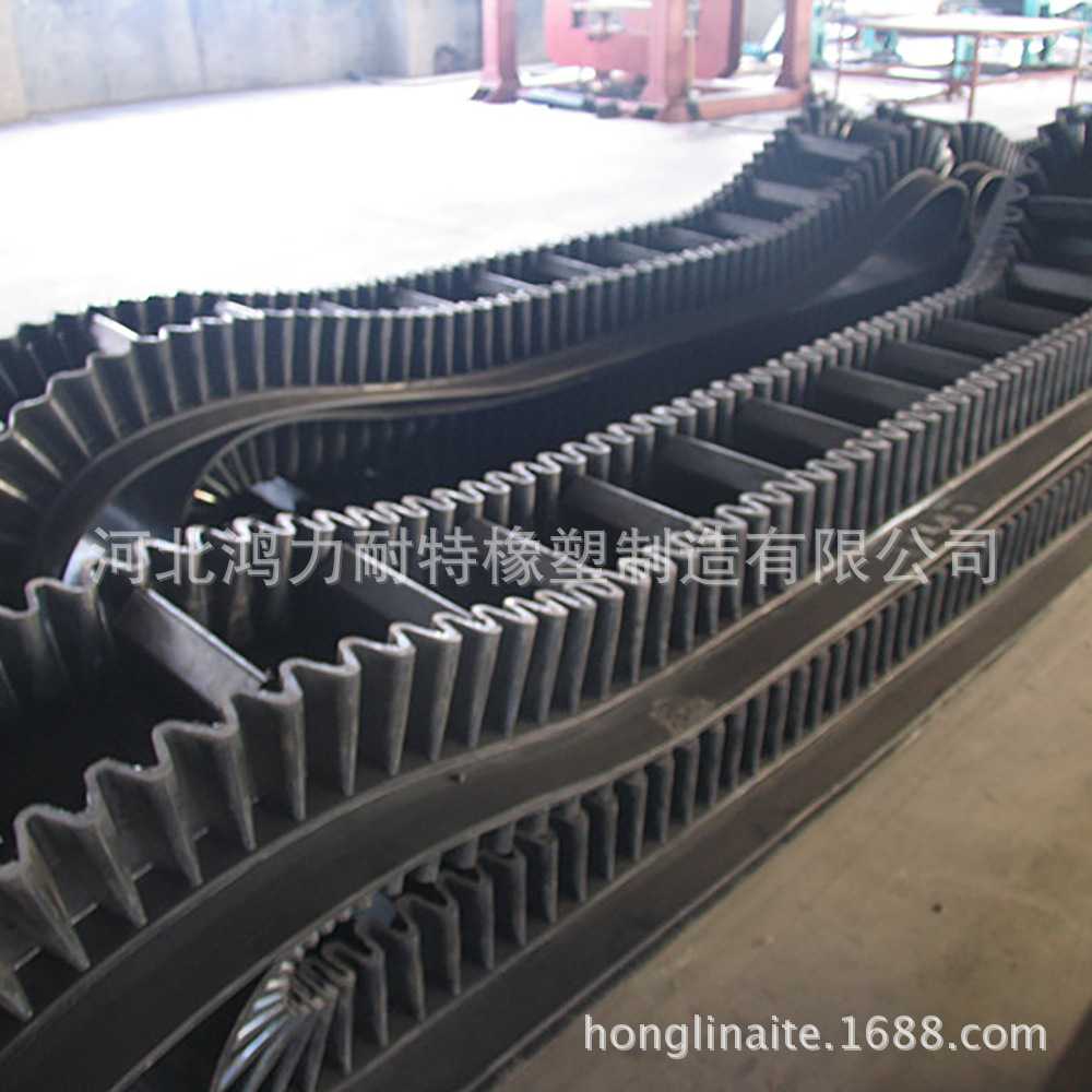 耐磨传输带强力尼龙挡边输送带 耐高温环形橡胶输送带工业运输带