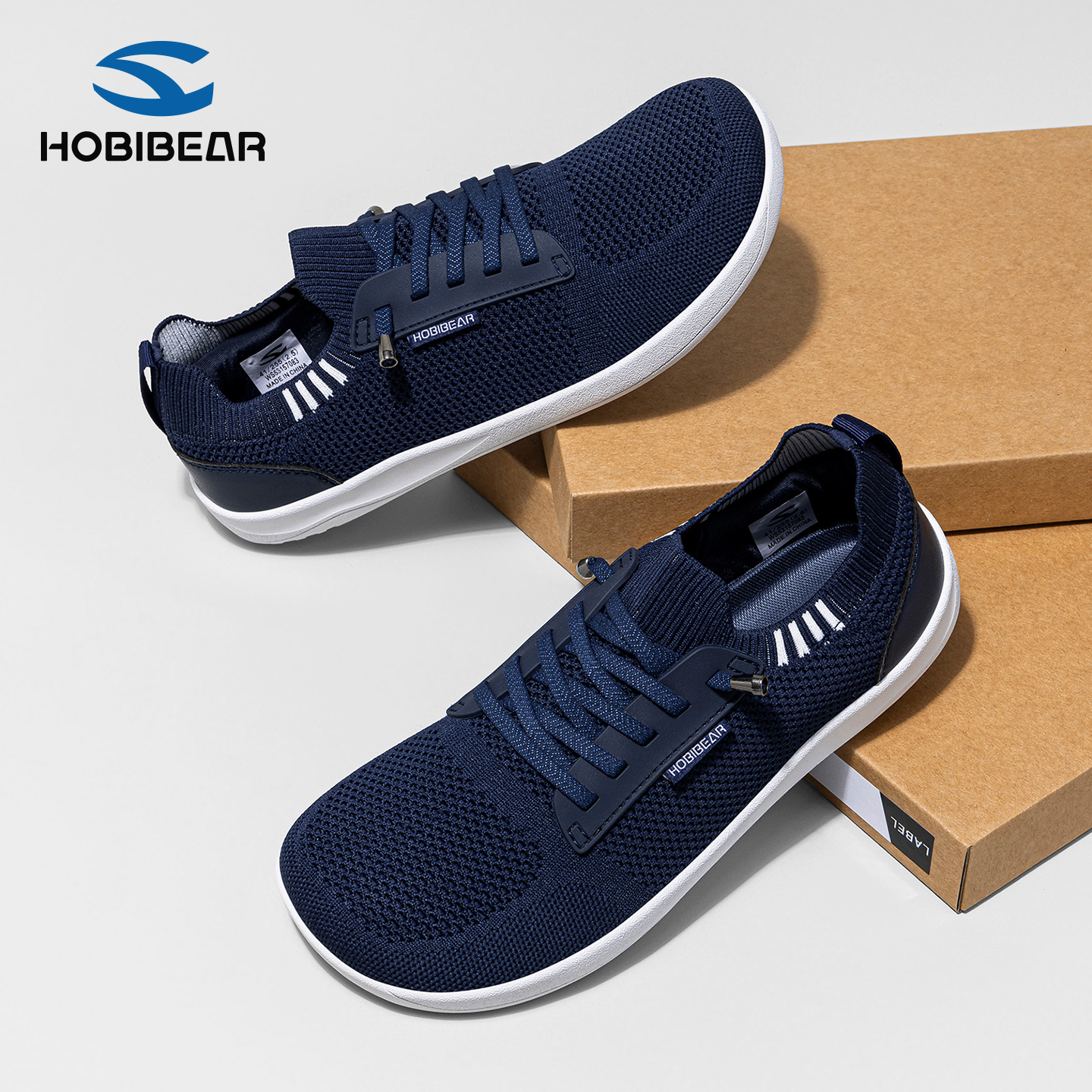 HOBIBEAR宽楦赤足鞋防滑一脚蹬轻