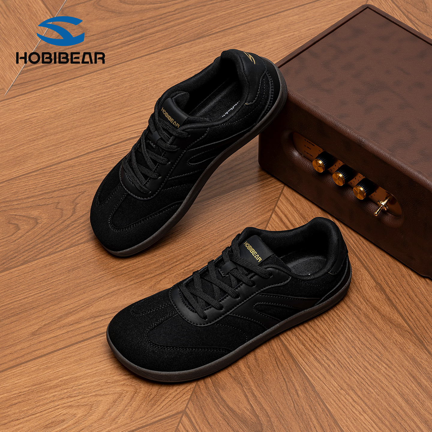 HOBIBEAR复古德训鞋男女透气宽楦