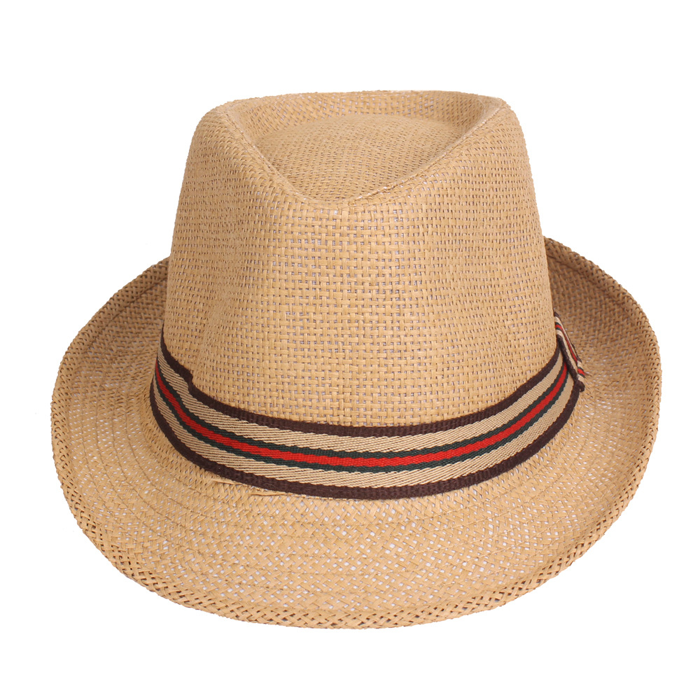 中老年夏季帽子男士礼帽爵士帽爸爸夏天遮阳帽透气草凉帽老人网帽