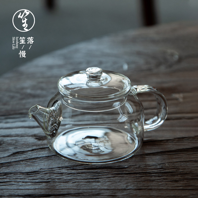 8JO耐热玻璃小泡茶壶煮茶壶家用单壶花茶加厚过滤功夫茶
