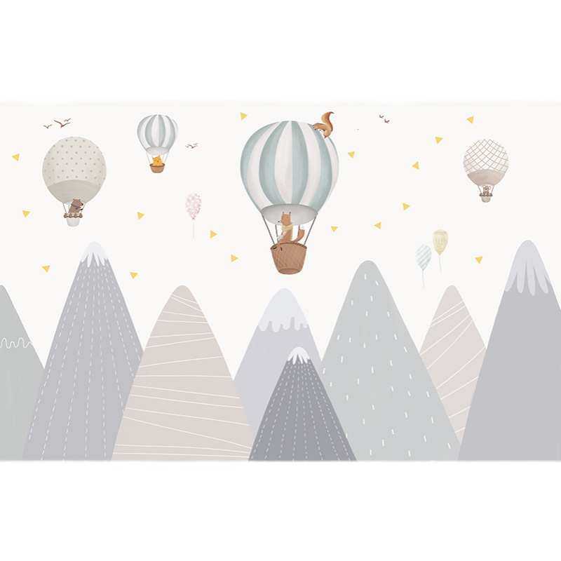 热销壁纸儿童房男孩简约墙纸卧室男生壁画卡通墙布壁布背景墙