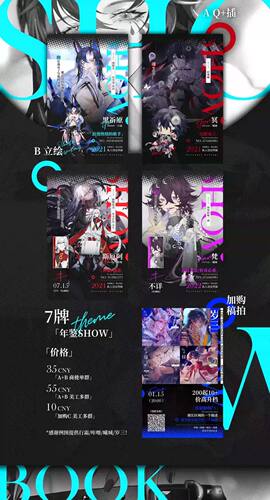 【7牌】年鉴showA+Boc人设卡oc展板设卡模板出售可商使