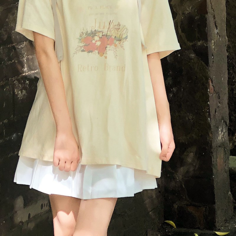 白色半身裙女夏季薄款百褶裙小个子a字短裙学院风高腰显瘦JK裙子