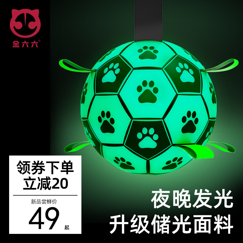 狗狗玩具发光球夜光球耐咬球大型犬宠物边境牧羊犬磨牙玩具拉布拉