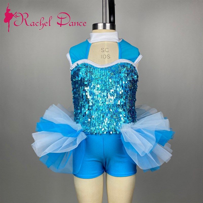 儿童舞蹈服演出服踢踏舞爵士舞蓬蓬裙幼儿女亮片我爱洗澡芮其儿