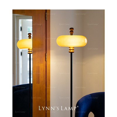 Lynns立意 中古风落地灯高级感客厅沙发边角落氛围感法式立灯