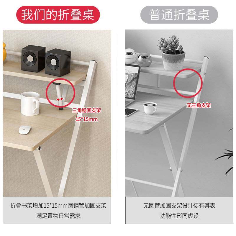 寝室小学生一体经济型学生电脑台式书桌书架组合小型卧室落地家用