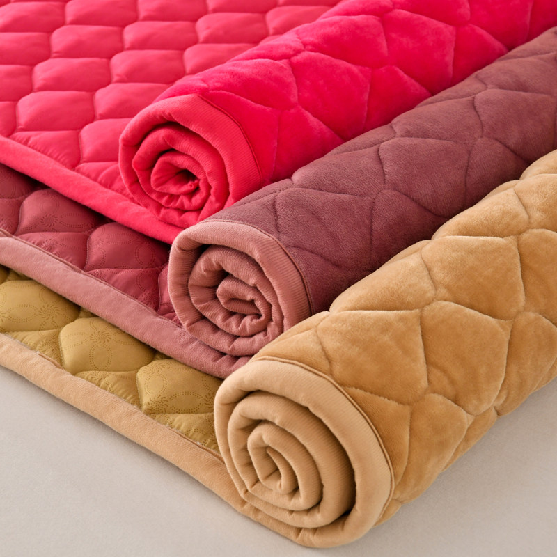 加厚牛奶珊瑚法兰绒床垫软垫冬季防滑家用学生宿舍单人褥子垫被毯