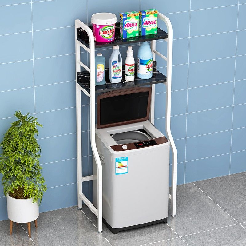 波轮洗衣机置物架落地翻盖上开收纳架卫生间多层阳台浴室二层架子