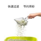猫砂铲金属不锈长柄大号方形砂膨润土松木砂大孔猫屎铲子
