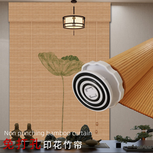竹帘卷帘窗帘卷拉式新中式茶室禅意碳化门帘遮阳遮挡隔断装饰帘子