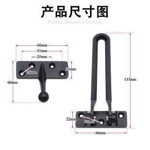 酒店室内门防盗门栓扣简约搭扣安全锁扣配件锌合金木门家用门链扣