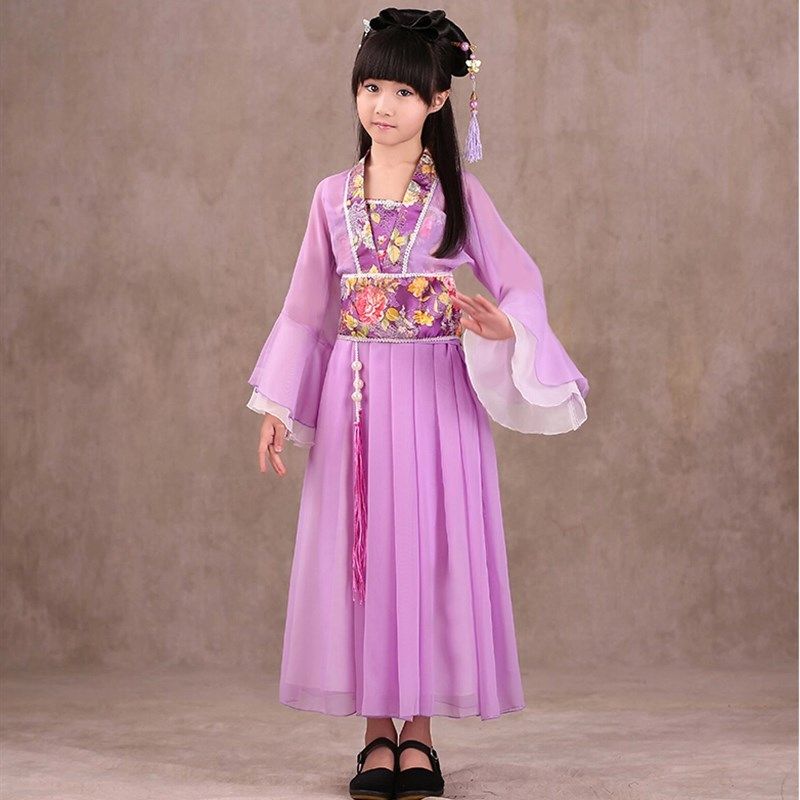 新款古装服装唐装汉服古代新贵妃古筝演出服七仙女舞台雪纺裙公主,童装/婴儿装/亲子装,儿童演出服,淘宝优惠券,粉丝福利购,淘宝优惠卷
