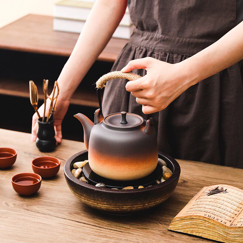 古舍电陶炉煮茶器新款家用高档迷你茶炉小型烧水陶壶静音泡茶套装