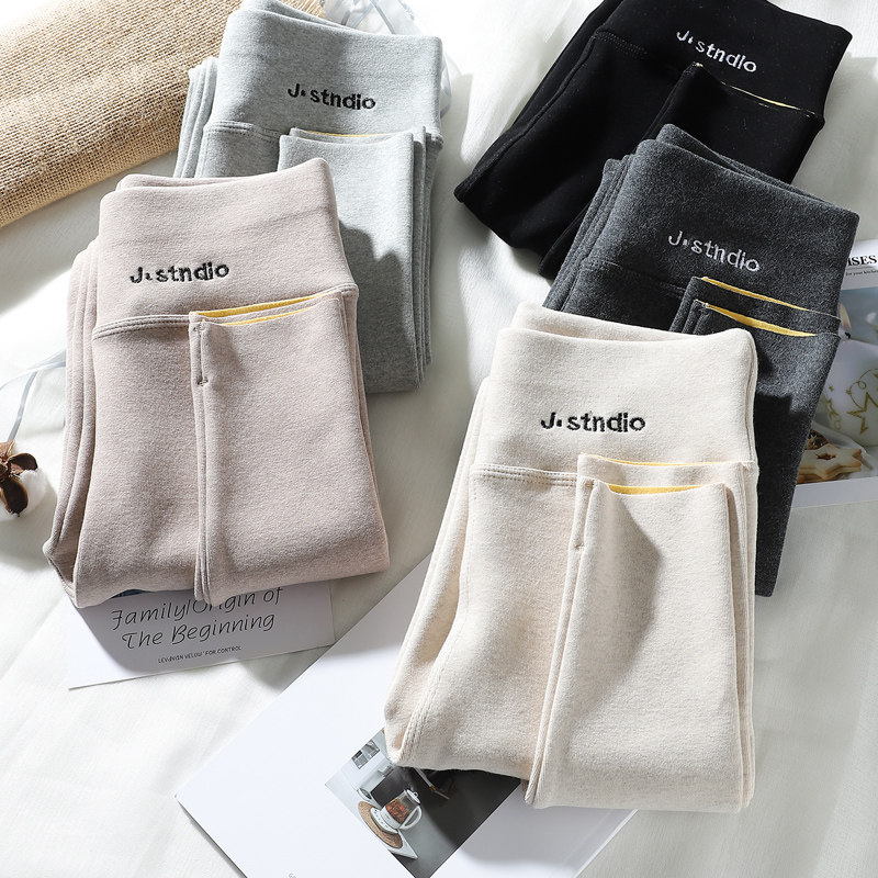 精梳棉高腰打底裤女外穿秋冬加薄绒棉裤弹力大码收腹纯棉秋裤紧身,女装/女士精品,卫裤,淘宝优惠券,粉丝福利购,淘宝优惠卷