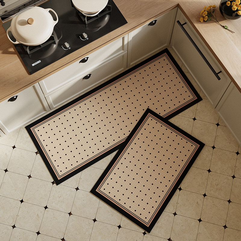 梅利德斯编织软硅藻泥厨房吸水地垫防滑防油可擦免洗满铺长条脚垫