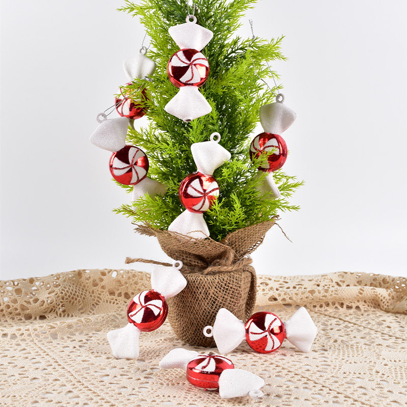 圣诞节用品 PVC拐杖装饰品吊饰节日摆件糖果酒店商场吊顶吊件装饰