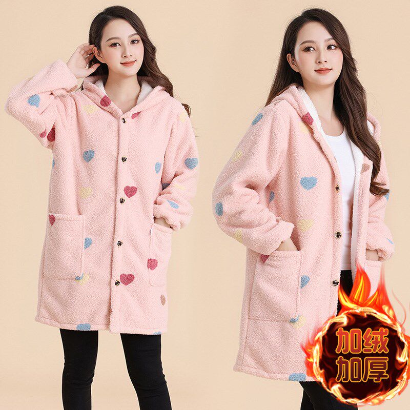 新款冬季加厚加棉保暖罩衣女中长款棉衣外套工作服大码耐脏围裙