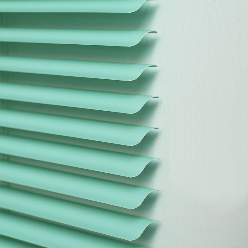 定制拉珠式铝合金全遮光S型高分子PVC百叶窗帘卫生间浴室百页卷帘