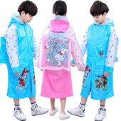 儿童宝宝幼儿园小学生男女童男女小孩充气帽檐反光条带书包位雨衣