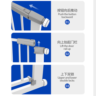 楼梯口防护栏宝宝围栏室内婴儿童安全门栏免打孔宠物狗栅栏隔离门