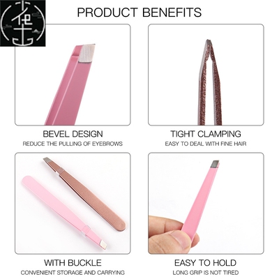 极速.Professional Eyelash Tweezer Face Hair Beauty Plucker T