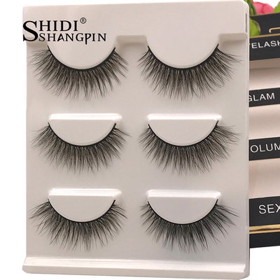 极速New 3 pairs natural false eyelashes fake lashes long mak