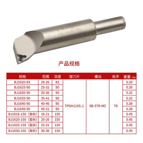 极速。微调镗刀杆精搪刀杆SBJ 16 NBJ16镗孔器刀杆1616 20 25 30