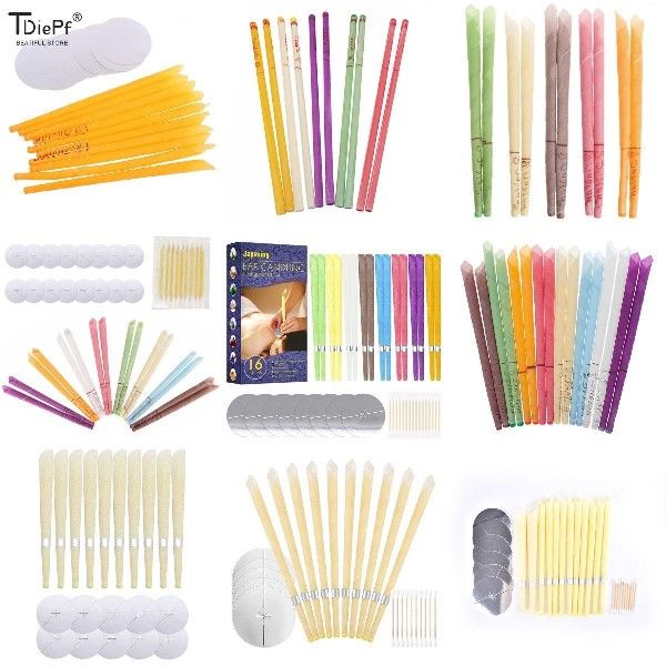 1set Coning Beewax Natural Ear Candle Ear HealthCare Ear atm