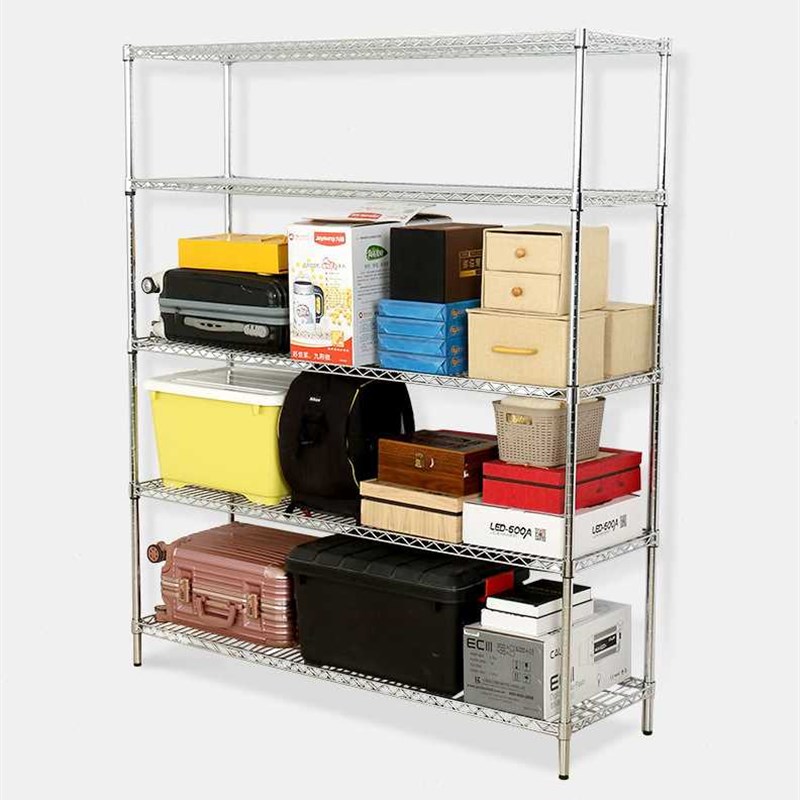 川井(WELLAND)经典工业镀铬货架置物架可定制仓储重型五层储物