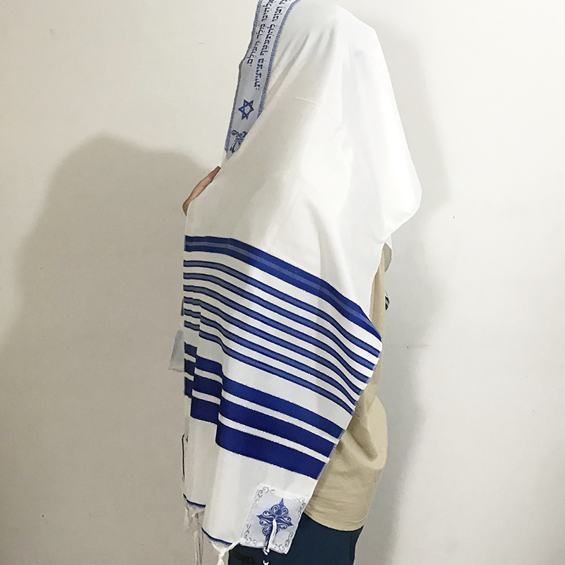 Talit Prayer Shawl  180 x 50 cm (70 x 21) Inch Messianic T