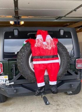 2021 Flannelette Santa Claus Climbing Wall Decoration