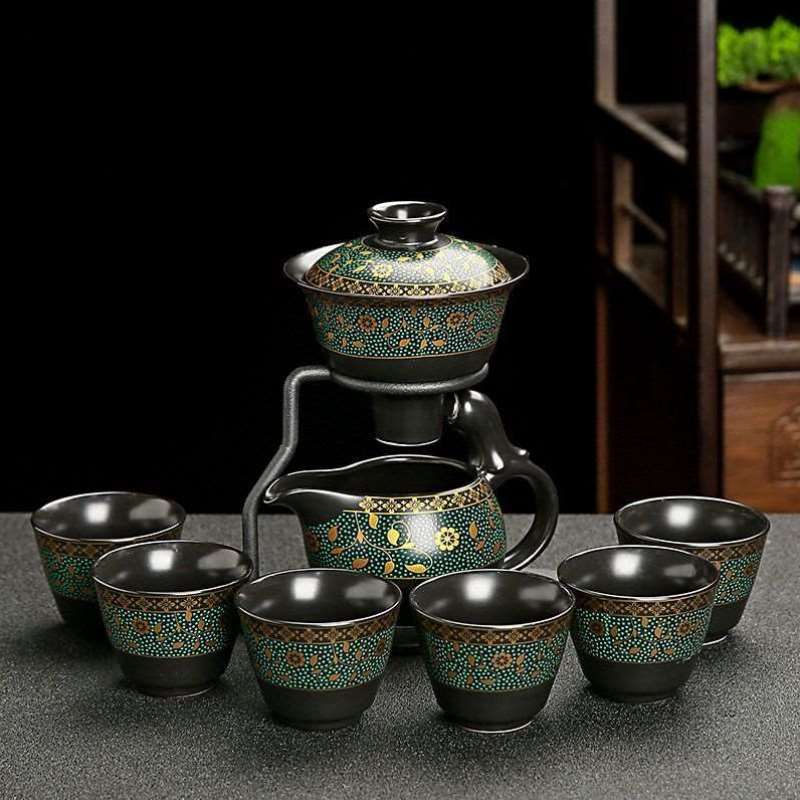 陶瓷懒人防烫半自动茶具套装家用磁吸泡茶器茶壶茶杯茶海茶道配件