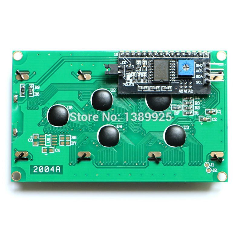 10pcs LCD Board 2004 20*4 LCD 20X4 5V IIC/I2C/TWI  yellow-gr