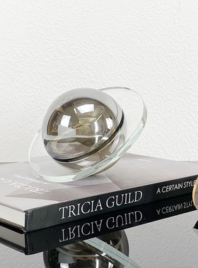 简约现代创意星球水晶摆件样板房间展厅玄关家居桌面艺术软装饰品