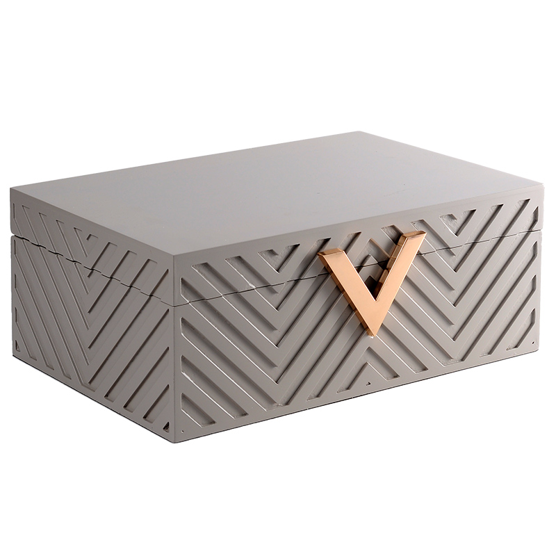 新品新中式样板房售楼处软装饰品玄关隔断绿色收纳首饰盒实木漆器