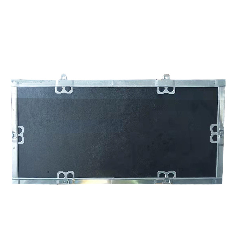 定制出口黑色防火板钢带包边可拆卸卡扣镀锌物流设备包装木箱子