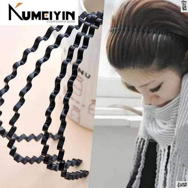 japan and korea simple men anti,slip wave headband plastic