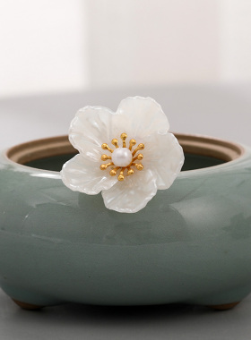 3 Pcs/Set Hair Sticks Delicate Hairpins Handmade White Flowe